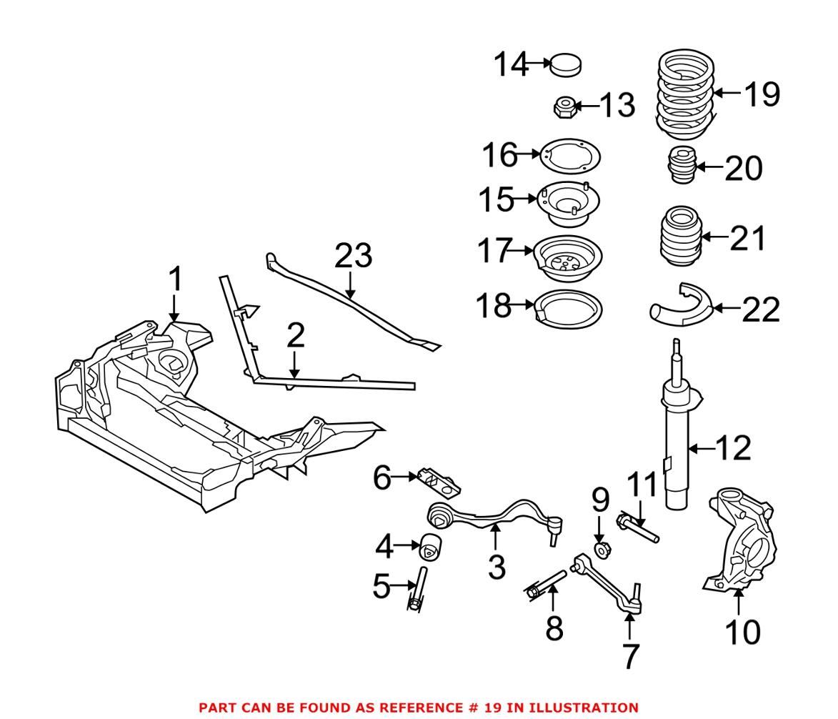 BMW Coil Spring - Front (w/ Standard Suspension) 31336767366